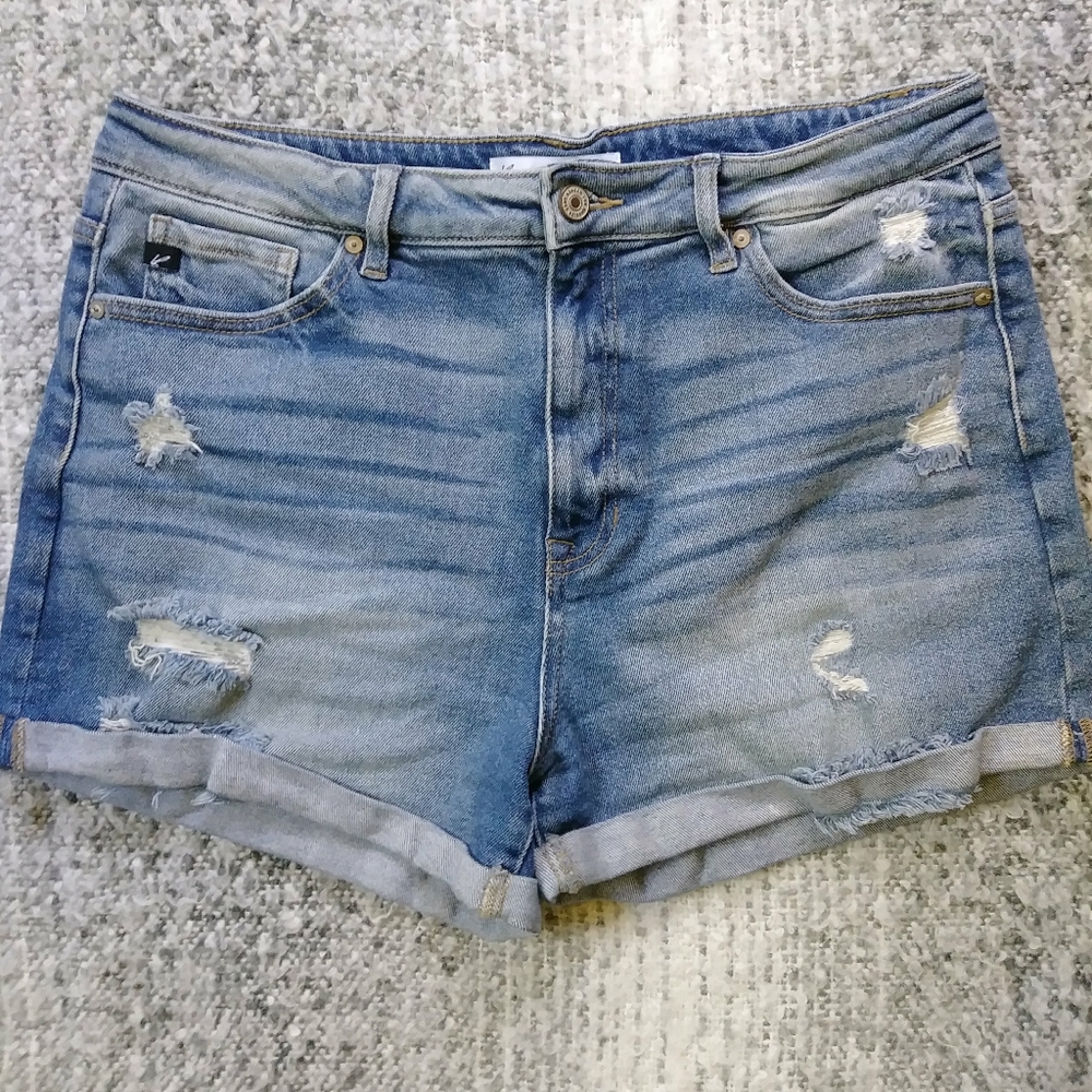 Kancan Distressed Mom Shorts